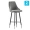 Flash Furniture BR 30" LeatherSoft Stools with Chrome Accents, 2PK SY-807-30-GY-GG - alternate 8